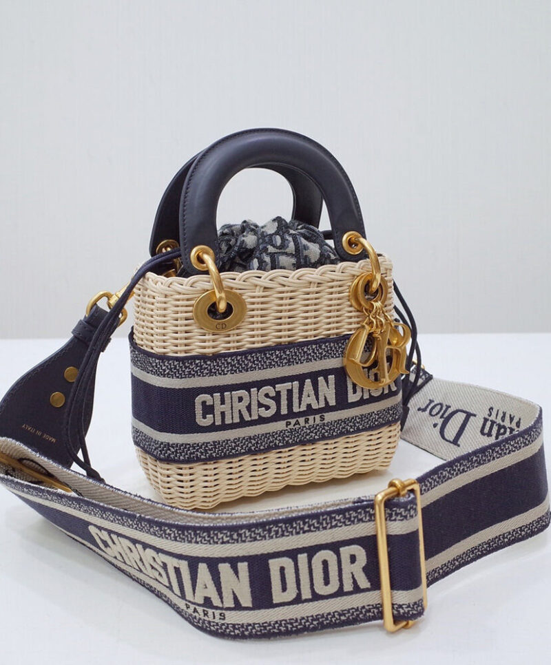 Christian Dior Mini Lady Dior Bag Dark Blue
